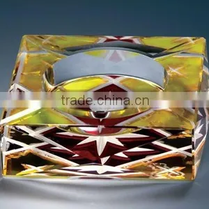 USA Crystal Ashtray,crystal Smoking Accessory With Engraved Logo Color for Bar Decorations (R-1016 thumbnail-1
