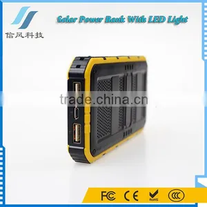 Universal Dual USB 6000mAh Solar Charger With LED Torch Light thumbnail-3