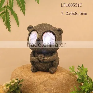 Solar Lamp Bear Resin Animal Sculptures thumbnail-1