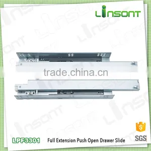 Hardware Supplies Full Extension Undermount Push Open Bearer Channel Furniture Fittings Drawer Slide thumbnail-1