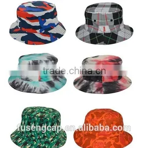 2014 Fashion Blank High Quality Cool Custom Large Brim Fishman New Design Bucket Hat Wholesale thumbnail-3
