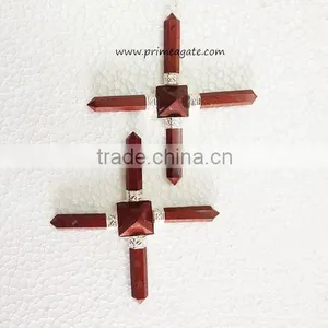 Red Jasper 4Points Energy Generators : Spiritual Gemstone Energy Generators thumbnail-1