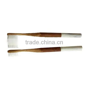 2016 Biodegradable Colourful Round Handle Wooden Bamboo Toothbrush thumbnail-4
