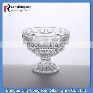 LongRun 2015 Stocked Feature 222ml Grace Carved Frosted Ice Cream Glass Bowl With Stand Manufacture thumbnail-1