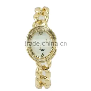 Analogous Metal Good Plating Fit Wrists Specialize Design Crystal on the Face Bracelet Watch For Women thumbnail-4