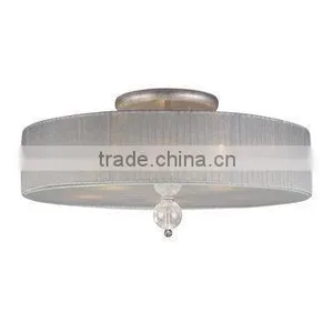 Hot Sale Antique Silver Alexis 5 Light Semi-Flush Ceiling Fixture thumbnail-1