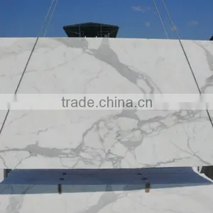 Calacatta Gold Marble Tiles & Slabs, White Marble Italy Tiles & Slabs thumbnail-1