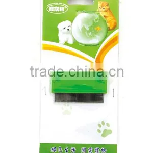 New Green Steel Pins Dog Lice Comb thumbnail-1