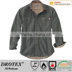 88% Cotton 12% High-tenacity Nylon Stylish Heavy FR Canvas Shirt Jacket thumbnail-3