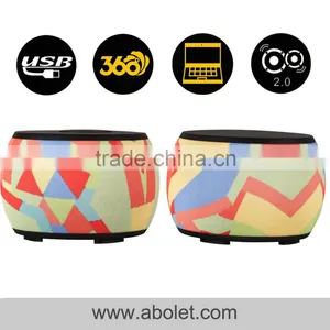 A26 Mini Double Drum Shape USB Input Multimedia Dual Speaker Box thumbnail-4