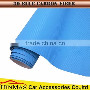 Hinmas Full Car Body Wrap 3d Carbon Fiber Vinyl Blue for Color Changing thumbnail-5