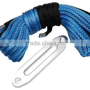 26M LENGTH 9.5MM WINDE SYNTHETIC WINCH ROPE, HOOK & HAWSE FAIRLEAD thumbnail-1