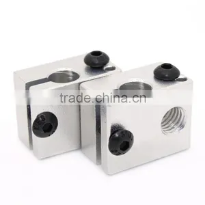 High Quality Aluminium Heat Block for E3D V6 J-head 3D Printer,RepRap Makerbot MK7/MK8 Extruder 16mm*16mm*12mm thumbnail-2