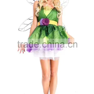 2015 Newest Women Puffy Woodland Fairy Halloween Fancy Dress Costume With Wings thumbnail-5