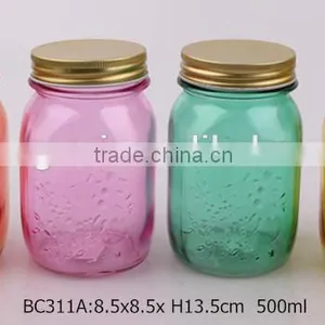 500ml 350ml Glass Mason Jar Sprayed Color thumbnail-2