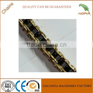 Industrial Gold Colored Copper Plating 428H 520H Transmission Motorcycle Chain thumbnail-2