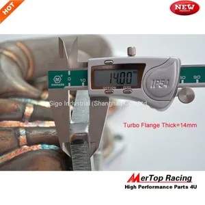 Mertop 3mm Thick Schedule 40 T4 Supra 2JZGTE 2JZ-GTE 2JZ GTE Equal Length T4 Turbo Manifold +44mm V Band Wastegate thumbnail-4