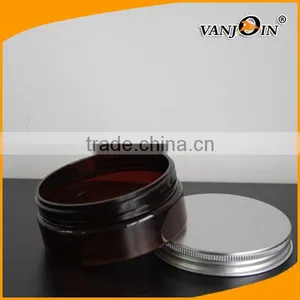 5 oz Amber Wide Mouth PET Plastic Jars With Metal Cap thumbnail-4