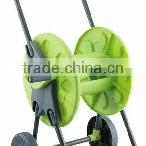 Portable Plastic Garden Handle Hose Reel With Wheel, Auto Garden Hose Cart thumbnail-1