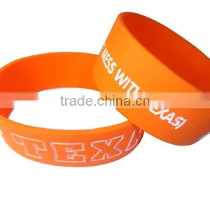 Wide Silicone Lucky Charm Engraved Bracelet Friendship Bracelets for Sale thumbnail-1