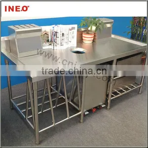 Multifunctional Commercial Restaurant Kitchen Stainless Steel Working Table(INEO Are Professional on Commercial Kitchen Project) thumbnail-1