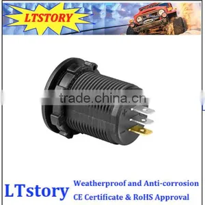 2016 NEW! DC Waterproof Round Digital Voltmeter and Ammeter Socket thumbnail-3