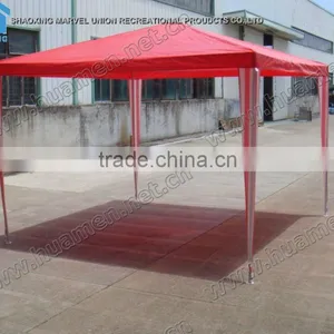 Portable Red PE Garden Gazebo 3x3m thumbnail-1