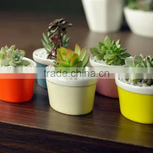 New Design Ship Shape Colorful Ceramic Flower Pots for Livingroom thumbnail-1