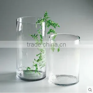 Simple Cheap Tall Home Wedding Decor Cylinder Flower Glass Vase thumbnail-2
