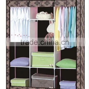 Single Canvas Effect Wardrobe Clothes Storage Cabinet thumbnail-1