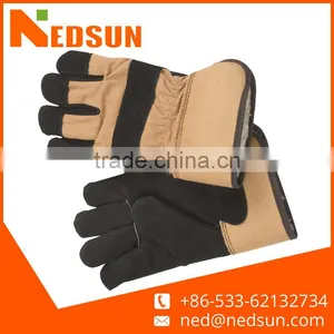 Dust Abrasion Leather Construction Working Gloves thumbnail-1