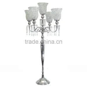 Hot!! Wedding Crystal Candelabra on Sale , Decorative Wedding Table Candelabra Centerpiece, thumbnail-1