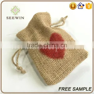 Heart-shaped Jute Bag for Packing thumbnail-2