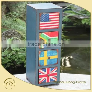 Europe Retro Style 4 Drawer File Cabinet thumbnail-1