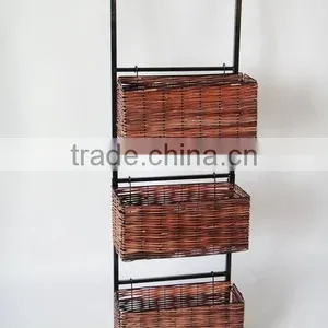 Over the Door Convenient 3 Tiers Metal Hanging Storage Basket thumbnail-3