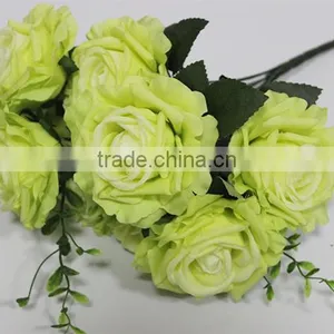 Hot Sale 9 Heads Artificial Silk Flowers,fake Rose Flowers thumbnail-2