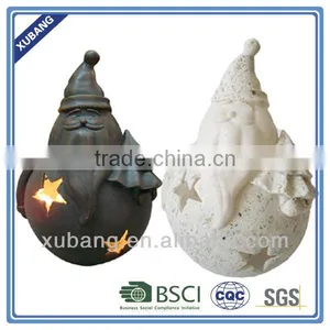 Traditional Sandstone Coppery Finish Christmas Decoration Santa thumbnail-1