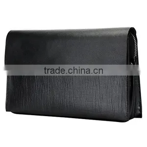 Mens Genuine Leather Big Clutch Bags Wristlet Handbag Organizer Wallet Business Checkbook High Capacity Soft Zipper Wallets thumbnail-2