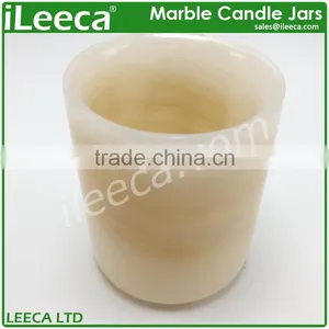 2017 Pillar Marble Stone Candle Jars for Home Decoration thumbnail-3