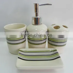 Wholesale Yellow Bathroom Accessories Set thumbnail-5