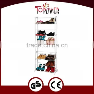 30 Pairs Plastic Storage Organiser 10 Tiers Shoe Rack Stand Easy to Assemble thumbnail-1