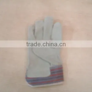 Sunnyhope Patched Palm Canvas Back Cow Split Leather Work Glove thumbnail-3