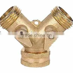 Brass Y Connector With Valve thumbnail-1