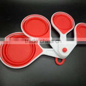 Collapsible Silicone Measuring Cups Spoons Set of 4 for Baking Set thumbnail-1