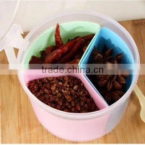 Custom New Food-Grade PP Plastic Seasoning Box 3 Girds One Big Box Spice Case Supplier thumbnail-4