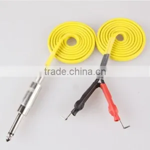New Pro Yellow Long Clip Cord For Rotary Tattoo Gun Coil Machine Power Supply thumbnail-1
