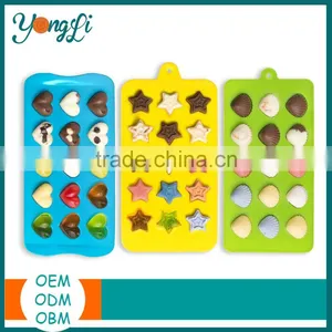 Use for Making Homemade Candy Molds & Ice Cube Trays - Hearts, Stars & Shells Silicone Chocolate Mold thumbnail-1