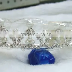 Fashion Rhinestone Metal Bridal Hair Tiaras for Women thumbnail-1