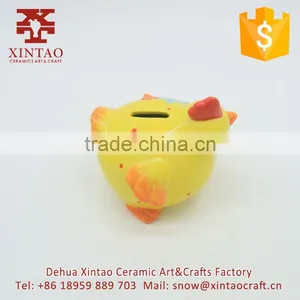 Wholesale Yellow Ceramic Chicken Bowl for Jewelry Hold/coin Boxes thumbnail-4
