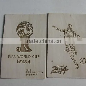 World Cup Souvenir Wooden Postcards thumbnail-1